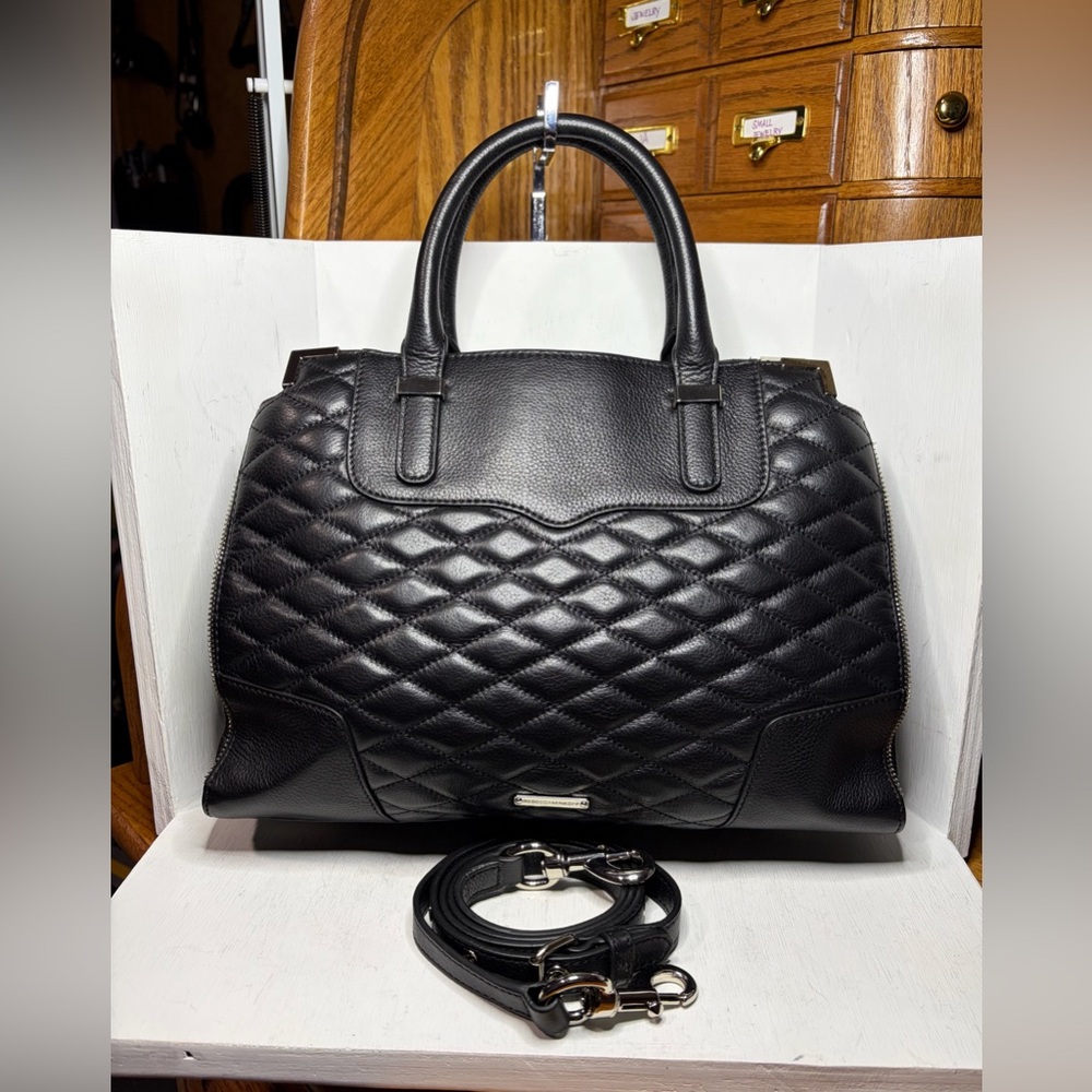 Rebecca Minkoff Amorous Satchel - Black/Silver
